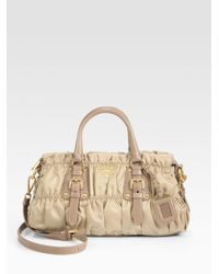 Prada | Natural Tessuto Gaufre Satchel | Lyst