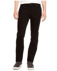 Kenneth Cole REACTION Mens Bedford Corduroy Straight Fit Plain Front Pant