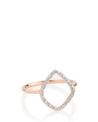 Monica Vinader | Metallic Riva Diamond Hoop Ring | Lyst