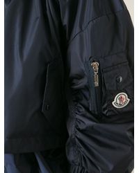 Moncler Synthetic Pully Bomber Jacket in Blue - Lyst