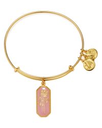 ALEX AND ANI | Gold Road To Romance Rose Expandable Wire Bangle | Lyst