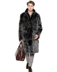 shearling canali reversible coat