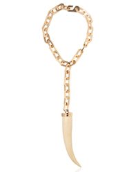 DSquared² | Metallic Chain Necklace With Horn Shaped Pendant | Lyst