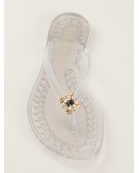 casadei jelly flip flops