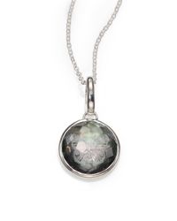 Ippolita | Metallic Black Shell, Clear Quartz & Sterling Silver Carved Butterfly Intaglio Charm | Lyst