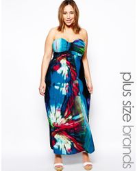 ax paris curve tropical wrap dress