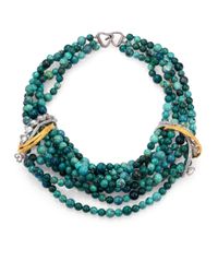Alexis Bittar | Green Chrysocolla Feathered Tressage Multi-Strand Necklace for Men | Lyst