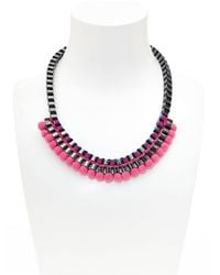 John & Pearl | Purple Pink Bead Necklace | Lyst