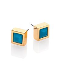 Marc By Marc Jacobs | Blue Tiny Rubber Square Stud Earrings | Lyst