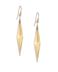 Zoe Chicco | Metallic 14k Yellow Gold Long Pyramid Earrings | Lyst
