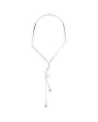 Eddie Borgo | Metallic Crystal Pavé Rose Bud Drop Frame Necklace | Lyst