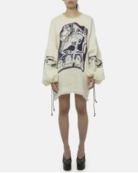 Claire Barrow Natural Linen Frayed Kimono Dress
