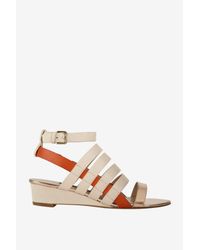 French Connection | Natural Winona Strappy Low Wedges | Lyst