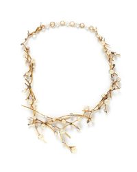 Erickson Beamon | Metallic 'stratosphere' Pearl Crystal Branch Collar Necklace | Lyst