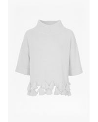 French Connection | White Annabelle Oversized Tassel Jumper | Lyst