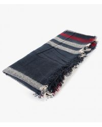 Azalea | Blue Color Block Scarf | Lyst