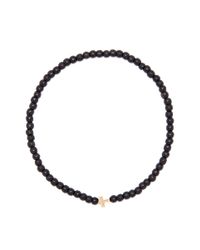 Luis Morais | Black Cross Charm Ebony Bead Bracelet for Men | Lyst