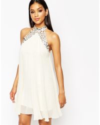 lipsy embellished swing dress