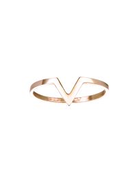 Zoe Chicco | Metallic Plain V Ring | Lyst