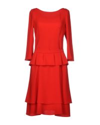Prada Red Knee-Length Dress