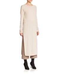 Helmut Lang | Gray Cashmere Tunic Dress | Lyst