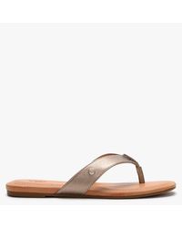 ugg leather flip flops