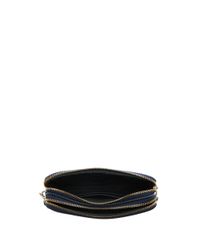 COACH Polished Navy Pebbled Leather Cross-Body Clutch Bag in Navy Leather (Blue) - Lyst