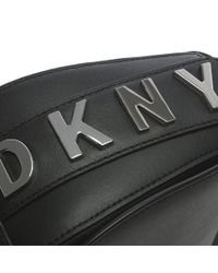 DKNY Bedford Black Leather Logo Cross-body Bag
