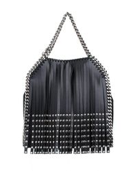 Stella McCartney - Black Mini 'falabella' Fringed Tote - Lyst