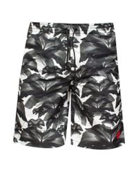 Marcelo Burlon - Gray 'grey Flowers' Swim Shorts for Men - Lyst