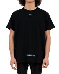 Off-White c/o Virgil Abloh - Black 'diag Temperature' T-shirt for Men - Lyst