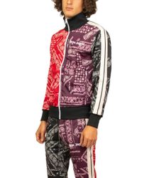 FELPA 'BANDANA TRACK'Palm Angels in Materiale sintetico da Uomo colore  Rosso | Lyst