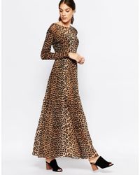 ganni leopard maxi