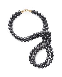 Stella McCartney | Black Swarovski Pearl Wire Necklace | Lyst