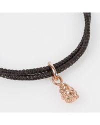 Paul Smith | Black Men's Rose Silver Ganesh Charm Brown Bracelet for Men | Lyst
