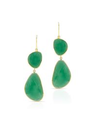 Anne Sisteron | 14kt Yellow Gold Chrysoprase Resort Earrings | Lyst
