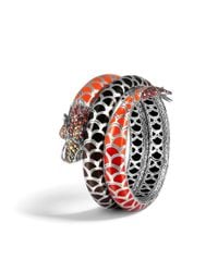 John Hardy | Naga Double Coil Bracelet With Red Sapphire | Lyst