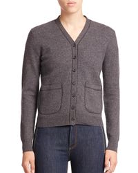 Marc By Marc Jacobs | Gray Superfelt Wool V-neck Cardigan | Lyst