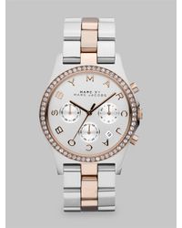 Marc By Marc Jacobs | Metallic Henry Glitz Two-tone Stainless Steel Chronograph Watch | Lyst