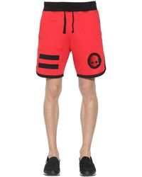 Hydrogen | Red Hockey Cotton Jogging Shorts W/ Patches for Men | Lyst
