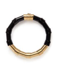 Lanvin | Metallic Brass Tube Choker Necklace | Lyst