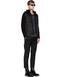 moncler black insulated knit hoodie moncler black insulated knit hoodie