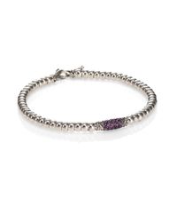 John Hardy | Purple Bedeg Amethyst & Sterling Silver Beaded Bracelet | Lyst