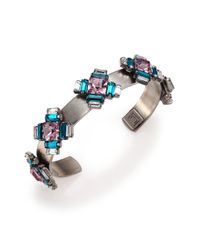 DANNIJO | Multicolor Alexia Crystal Station Cuff Bracelet | Lyst