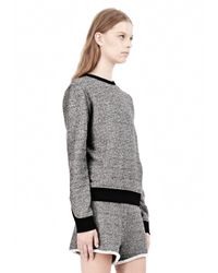 Alexander Wang Gray French Terry Crewneck Sweatshirt