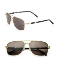 Montblanc | Metallic 60mm Navigator Sunglasses for Men | Lyst