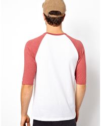 Download ASOS 3/4 Sleeve T-shirt With Contrast Raglan Sleeves in ...