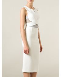 bodycon mouret roland mesh strap cross dress