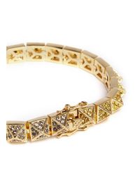 Eddie Borgo | Metallic Small Pavé Pyramid Bracelet | Lyst