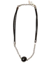 Tom Rebl | Black Ball Pendent Woven Leather Necklace for Men | Lyst